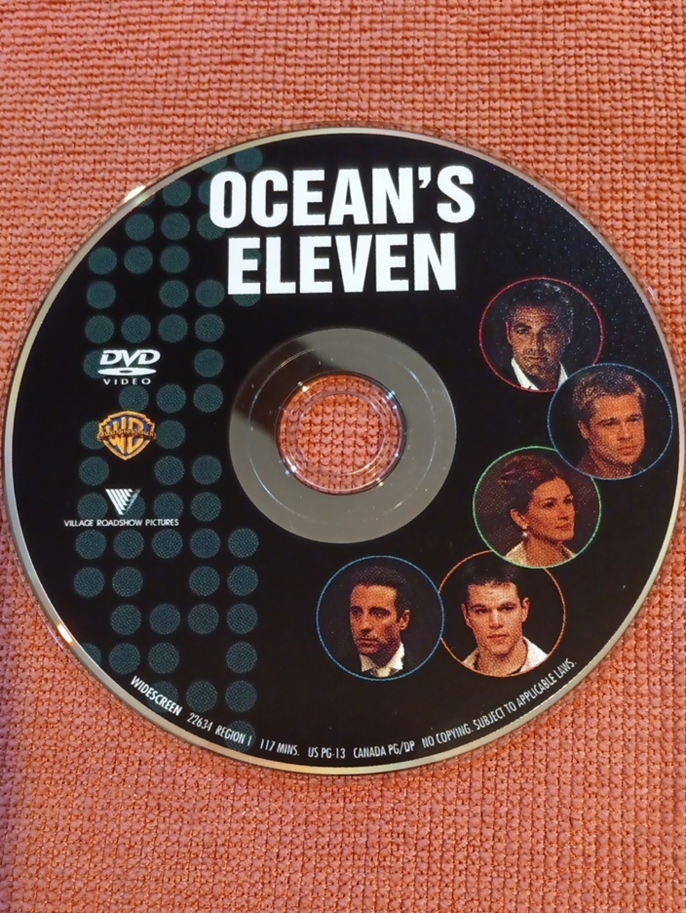 3/$12 Ocean's Eleven DVD *NO CASE*